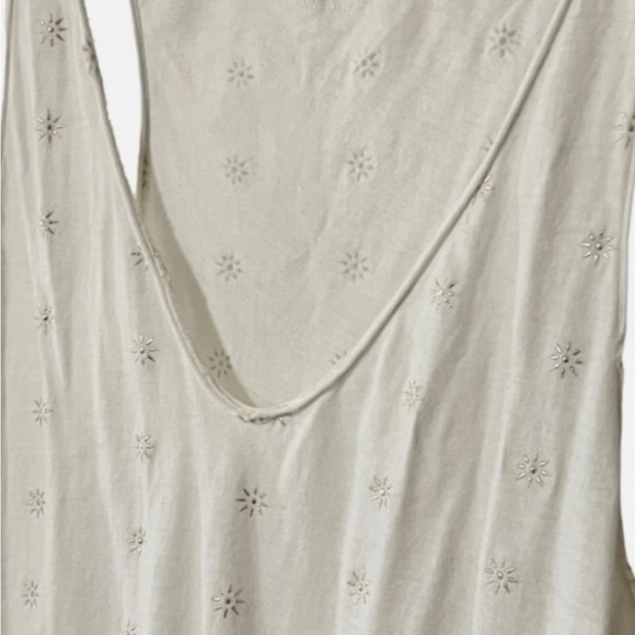 Zadig & Voltaire Hilda Scoop Embellished Tank Top S White with Silver Detail - Picture 13 of 15